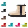 LuxuryClassic Clear Mini boots Designer women australia australian winter men snow child kids fur furry satin boot ankle booties