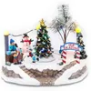 Noel Dekorasyonları Kış Noel Köyü Koleksiyonu Dekorasyon Aydınlatılmış Animasyonlu Işıklı Müzikal Merkez Ağaç Hareketli Buz Paten Pisti 221128