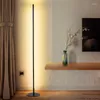Lâmpadas de chão minimalista Lâmpada simples controle remoto Dimmer Standing Bedroom Sala de estar pós -moderna deco salão