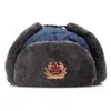 ソビエトユニオンバッジレイフェン帽子男性用防水屋外帽子耳肥厚ロシアの温かい帽子23021046848002202