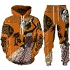 Men's Tracksuits Funny African Female Print Hoodie/Suit Dashiki Ethnic Style Men/Women Pullover Sweatshirt Set Casual Couple Streetwear Tracksuit 221128