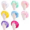 Bonnet en Satin de couleur unie pour enfants, Bonnet de couchage pour bébé avec ruban élastique réglable, accessoires pour cheveux, 2022