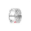 Cluster Rings Real 925 Sterling Silver Jewelry Line Art Love and People Wide for Women Wedding Finger Ring Bague Femme 2022 in