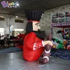 Personnage de pirate gonflable géant personnalisé de 10 pieds de haut/faire exploser une grande réplique de pirate pour les sports de jouets de fête d'événement