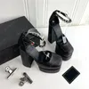 Tasarımcı Sandalet Aevitas Su Geçirmez Platform Topuklar Kadın Yüksek Topuklu Ayakkabı Kişiselleştirilmiş Satin Podyum Sandal Seksi Partisi Gelinlik Ayakkabıları 35-42