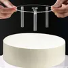 Multi-layer Cake Tool Stand Suspended Gasket Cake Tier Support Cakes Dowel Rods Set 3Pcs Sticks with Separator Plate Baking