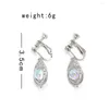 Boucles d'oreilles pendantes corée mignon boule de verre goutte pour les femmes bijoux de mariage accessoires mode magique oreille Clip or couleur boucle d'oreille 2022