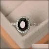 Wedding Rings Luxury Jewelry 925 Sterling Sier Oval Cut Mti Color Topaz Cz Diamond Party Women Wedding Band Ring For Lover Dr Dhgarden Dhtze