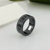 Designer mens rings Ceramic Band g letter Rings Black White for Women Men jewelry Gold Ring