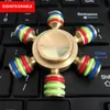 Spinning Top Spinner Arc-En-Métal Cuivre Roulement En Laiton Fidget Pour L'autisme Adulte Anti Soulager Le Stress Main Jouet Spiner 221129