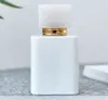 30ml 50ml Screw Mouth Square Glass Perfume Bottle Ultra-fine Atomized Sub-packaging Large Capacity Optional Different Color Lids