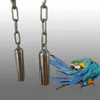 Andra f￥gelf￶rs￶rjningar papegoja rostfritt st￥lklockor Parakeet Swing Cage Birds Chains h￤ngande leksaker