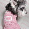 Marke Pets Rosa T-Shirt Hundebekleidung Haustier-Strickwesten Welpenpullover Buchstaben-Logo-Hunde-Sweatshirts