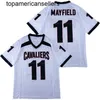 Personnalisé 11 HOPKINS MAYFIELD Maillot de Football Cousu Noir Blanc Tous Noms Numéro Taille S-4XL Maillots