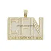 Chaînes Chaînes Iced Out Sparking Cubic Zirconia Letter Came From Not Thing Pendentif Personnalité Trendy Fashion Hip Hop 5A Cz Cfn Charm Dh6C3