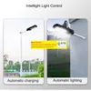 Intégration LED Réverbères Lampe Solaire Extérieure avec Télécommande IP65 Étanche Redar Motion Sensor 6500K Daylight Flood Light pour