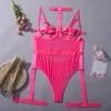 See Through Lingerie Mesh Clothing Sexy Set Ladies Halter Bodysuit Sexy Women Porno Body Suits Hollow Out Adult Erotique Lingere