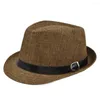 Boinas de verão masculino masculino boater chapéu de praia largo lateral casual lady lady clássico bowknot straw sol fedora fedora