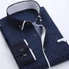 Camicie casual da uomo Camicie da uomo floreali abbottonate Camicia da uomo di marca Maschile di alta qualità Manica lunga Slim Fit Abiti da uomo neri 221128