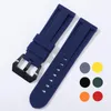 Titta p￥ band Soft Silicone Band 22mm 24mm 26mm Watchband Universal Strap Belt Armband Rostfritt st￥l Sp￤nne Herrgummiband