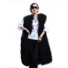 Women's Fur Wool Vest Women Fashion Mid-long Jacket Autumn And Winter Korean All-match Thick Coat Female NS2396