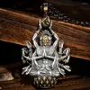 Anhänger Halsketten Mode Silber Ton Buddha Patronus Mit Schädel Charme Halskette Für Männer Vintage Gothic Punk Schmuck Drop