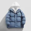 Mens Down Parkas Winter Hooded Jackets Casual Thick Men Windbreaker Warm dragkedja Overcoats Clothing Outwear 4XL 221129