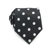 Laço de laço T063-85 Man Silk Tie Conjunto de seda Marca homens causal jacquard tecida Paisley Dots para homens lençóis conjuntos de negócios de alto grau de negócios