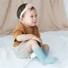 Chaussettes hautes pour bébé, aile d'ange, été automne, coton, couleur bonbon unie, chaussettes courtes pour enfants en bas âge, A66