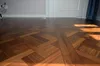 Walnut Versalhes Wood Floor Sala de madeira Tapetes de madeira de madeira Decoração de decalque escuro Tampa de mobília de madeira Medalhão de parede Medalhão Painéis de piso embutidos