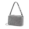 New Model 2022 Evening Bags Decision and Information Rhinestone Women's High-grade Leather Chain Studded with Diamonds Under The Armpit Handbag