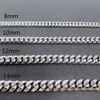 12mm 18-24inch Gold Plated Stainless Steel Pass Test Moissanite Cuban Chain Necklace Bracelet Links Jewelry For Men Women Nice Gift