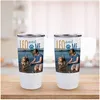 Sublimation Blanks Tumbler Blanc 20 OZ Tasses de voyage à café en acier inoxydable avec couvercle Tasses de sublimation pour le transfert de chaleur DIY FY5023 ss1213