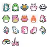 Fast ship dog squish mallow Kawaii unicorn Shoe Charms Cartoon Princess Shoes Decoration For Kids Croc Pins Accessories Party Gift garden shoes charm