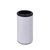 Sublimation Blanks Tumbler Skinny Slim 12 OZ Straight Stainless Steel Can Insulator with Dual Lids and Straw