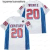 Maillots de football Carson Wentz # 20 Century High School pour hommes, cousus rouge et blanc, taille S-3XL, vente en gros