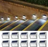 Solar Deck Lights med större batterikapacitet 8-pack rostfritt stål Ljusa LED Solar Step Lights väderbeständig utomhusvit belysning för trappor trappor