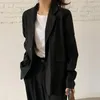 Women's Suits Blazer Women Double Breasted Oversized Jacket Official Ladies Loose Long Sleeve Thin Cardigan Suit Coat For Wedding