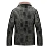 Mens couro falso Aboorun Winter Fleece PU Jacket Business Casual Woolen Coat Khaki quente para masculino 221129