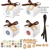 Подарочная упаковка 24Set милая рождественская бумажная коробка Kraft Craft Packaging Magce Bag Boxes stas Diy S Navidad