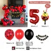 Noel Süslemeleri 99pcs Lady Bug Folo Balon Balonlar Çelenk Kemer Kiti Kırmızı Numara Balon 19 Siyah Dot Mutlu Yıllar Banner Party Decors Air Globo 221128