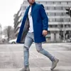 Men's Wool Blends Fashion Coat Thickened Windbreaker Warm Autumn Winter Solid Color Long Outwear Cardigan Tops 221129