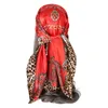 Foulard carré imprimé léopard pour femmes, bandeau enveloppant les cheveux, Hijabs en Satin de soie, marque de luxe, 2022