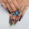 Appuyez sur Nails Luxury False Nail Ballet Armour Peacock Girl Portrait amovible False Fingernail