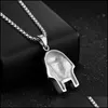 Pendant Necklaces Hip Hop Rock Gold Sier Color Stainless Steel Egyptian Pharaoh Tutankhamun Necklace For Men Jewerly With 24 Dhgarden Dhgln