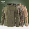 Mens Jackets Tactical Jacket Men Military Shark Skin Soft Shell Waterproof Cargo Outwear Coats Army Combat Multipocket Hooded Bomber 221129