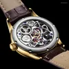 Нарученные часы Aesop Tourbillon Skeleton Watch для мужчин Механические часы.