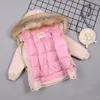 W dół płaszcz jesienny zimowy futra Dzieci Grube kurtki dla dziewcząt Dziewczyny płaszcze dziewczyna 2-8 lat odzieży odzieży wierzchniej 221129