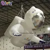 Buste d'astronaute publicitaire géant de 2,5 m de hauteur avec lumières LED gonflables de personnage d'astronaute de dessin animé gonflable sur le thème de l'espace pour la décoration, les jouets et le sport