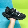 Casual Buty Treakers Sneakers Metallic Sivler Black White Blue Blue Yellow Szare Emerald Burgundowe Platforma 2021 Męskie Triple S 3.0 Paris Wo